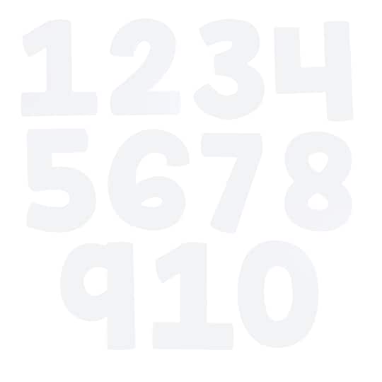 7" White Paper Collage Numbers by Creatology™